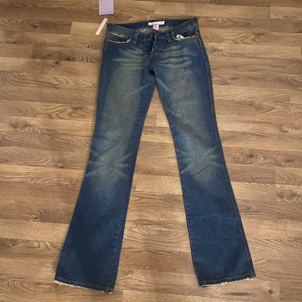 Cute Women’s Bootcut Jeans With Guitars And Stars Size 25